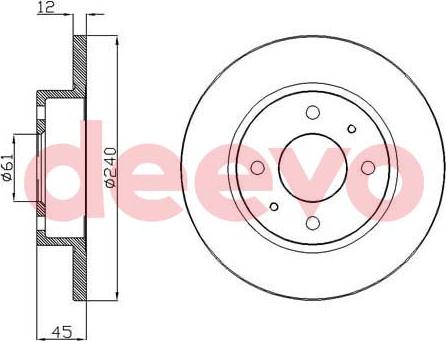 DEEVO BD18580 - Əyləc Diski furqanavto.az