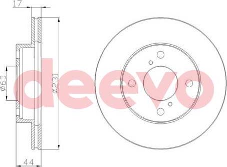 DEEVO BD18040 - Əyləc Diski furqanavto.az