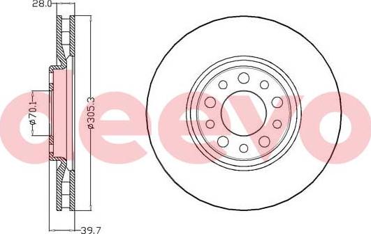 DEEVO BD18080 - Əyləc Diski furqanavto.az