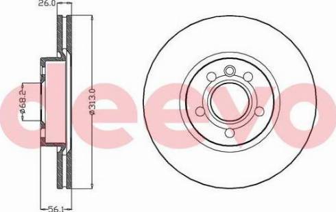 DEEVO BD13960 - Əyləc Diski furqanavto.az