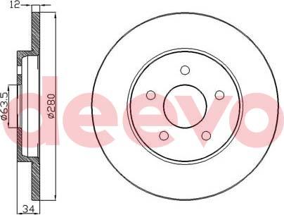 DEEVO BD13460 - Əyləc Diski furqanavto.az