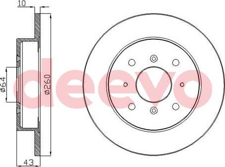 DEEVO BD13420 - Əyləc Diski furqanavto.az