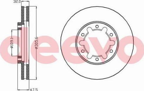 DEEVO BD13560 - Əyləc Diski furqanavto.az