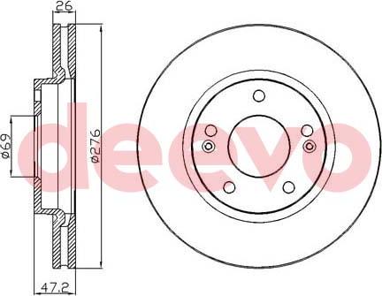 DEEVO BD13040 - Əyləc Diski furqanavto.az