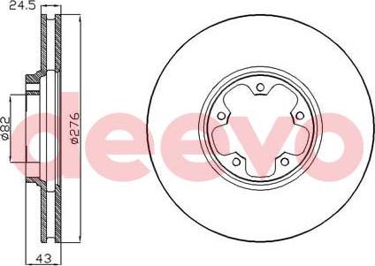 DEEVO BD13080 - Əyləc Diski furqanavto.az