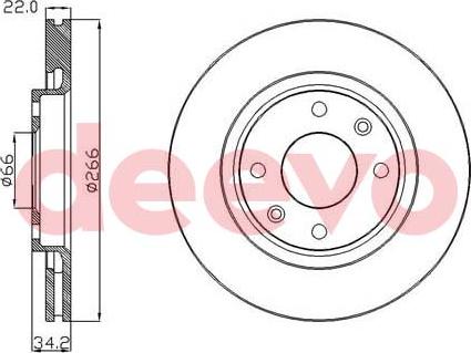 DEEVO BD13160 - Əyləc Diski furqanavto.az