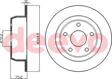 DEEVO BD13120 - Əyləc Diski furqanavto.az