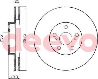 DEEVO BD13300 - Əyləc Diski furqanavto.az