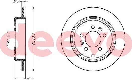 DEEVO BD13280 - Əyləc Diski furqanavto.az