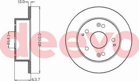 DEEVO BD13700 - Əyləc Diski furqanavto.az