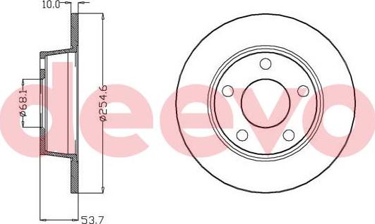 DEEVO BD12920 - Əyləc Diski furqanavto.az