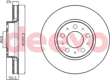 DEEVO BD12440 - Əyləc Diski furqanavto.az