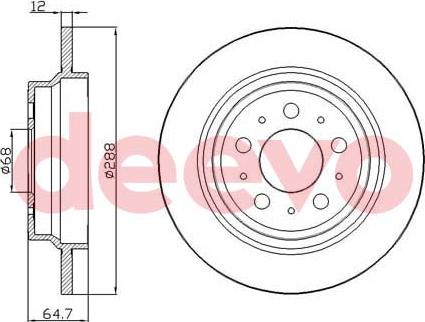 DEEVO BD12480 - Əyləc Diski furqanavto.az