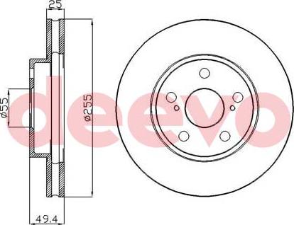 DEEVO BD12060 - Əyləc Diski furqanavto.az