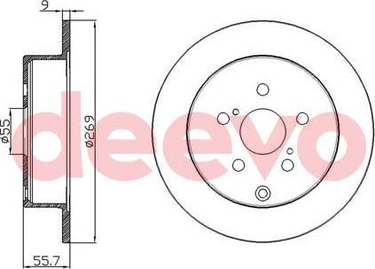 DEEVO BD12800 - Əyləc Diski furqanavto.az