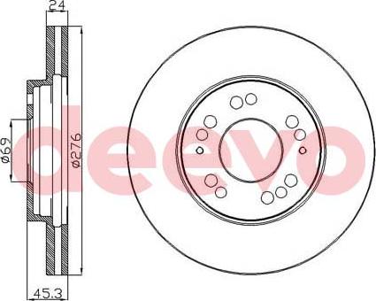 DEEVO BD12240 - Əyləc Diski furqanavto.az