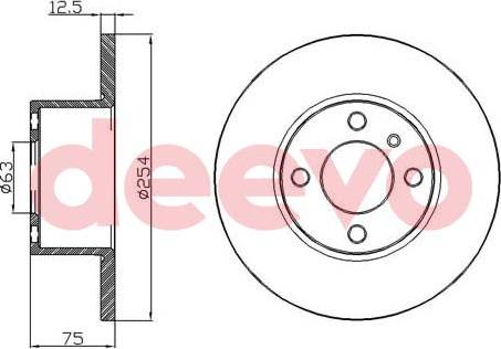 DEEVO BD12260 - Əyləc Diski furqanavto.az