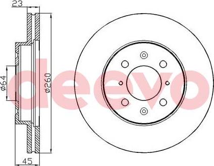 DEEVO BD17940 - Əyləc Diski furqanavto.az