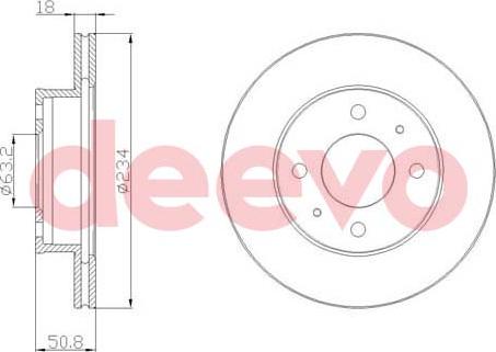 DEEVO BD17460 - Əyləc Diski furqanavto.az