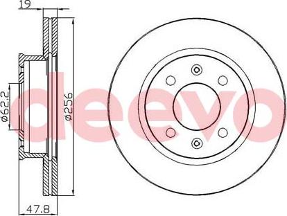 DEEVO BD17480 - Əyləc Diski furqanavto.az