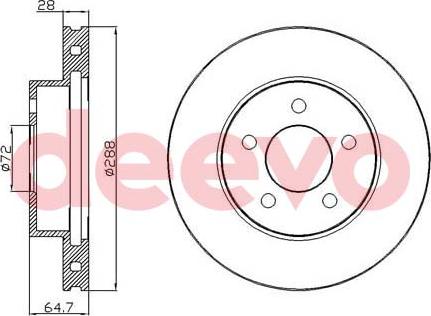 DEEVO BD17540 - Əyləc Diski furqanavto.az