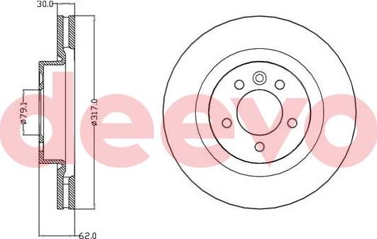 DEEVO BD17600 - Əyləc Diski furqanavto.az