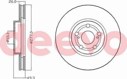 DEEVO BD17280 - Əyləc Diski furqanavto.az