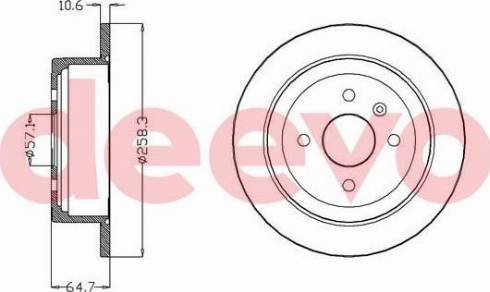 DEEVO BD34740 - Əyləc Diski furqanavto.az