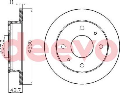 DEEVO BD34760 - Əyləc Diski furqanavto.az