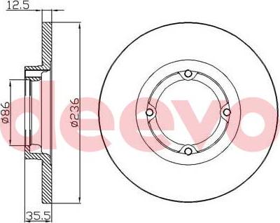 DEEVO BD34700 - Əyləc Diski furqanavto.az