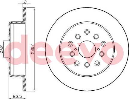 DEEVO BD34780 - Əyləc Diski furqanavto.az