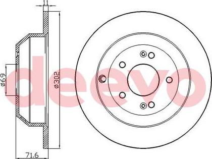 DEEVO BD35920 - Əyləc Diski furqanavto.az