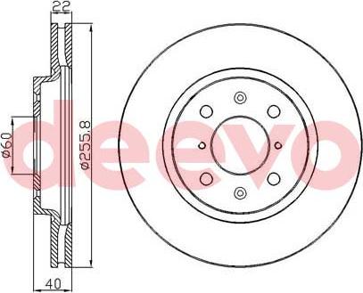 DEEVO BD35540 - Əyləc Diski furqanavto.az