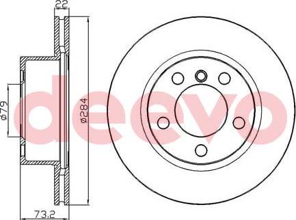 DEEVO BD35580 - Əyləc Diski furqanavto.az