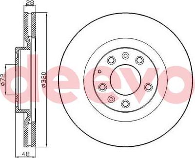 DEEVO BD35380 - Əyləc Diski furqanavto.az