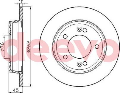 DEEVO BD35260 - Əyləc Diski furqanavto.az