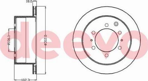 DEEVO BD30960 - Əyləc Diski furqanavto.az