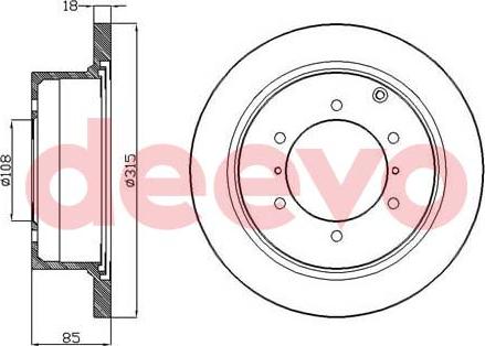 DEEVO BD30520 - Əyləc Diski furqanavto.az