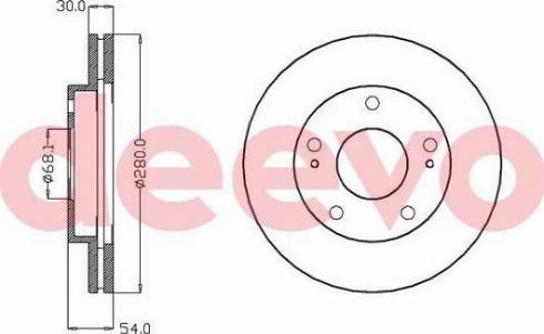 DEEVO BD30640 - Əyləc Diski furqanavto.az