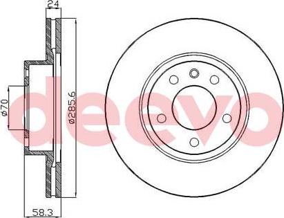 DEEVO BD30040 - Əyləc Diski furqanavto.az