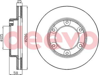 DEEVO BD30160 - Əyləc Diski furqanavto.az