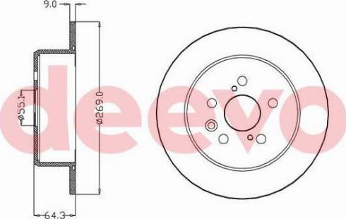 DEEVO BD30320 - Əyləc Diski furqanavto.az