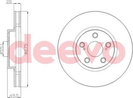 DEEVO BD31440 - Əyləc Diski furqanavto.az