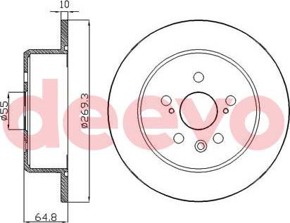 DEEVO BD31460 - Əyləc Diski furqanavto.az