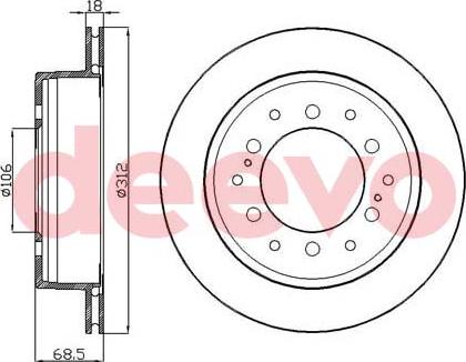 DEEVO BD31520 - Əyləc Diski furqanavto.az