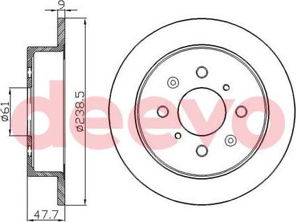 DEEVO BD31060 - Əyləc Diski furqanavto.az