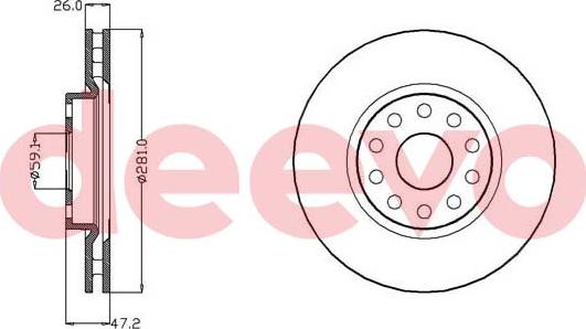 DEEVO BD31860 - Əyləc Diski furqanavto.az