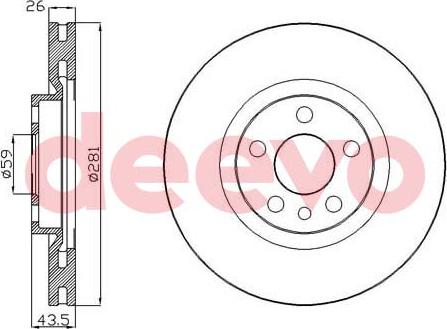 DEEVO BD31340 - Əyləc Diski furqanavto.az