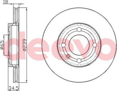 DEEVO BD31760 - Əyləc Diski furqanavto.az