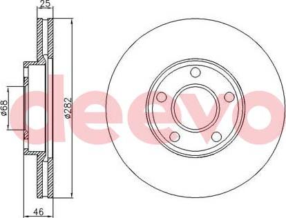 DEEVO BD33600 - Əyləc Diski furqanavto.az